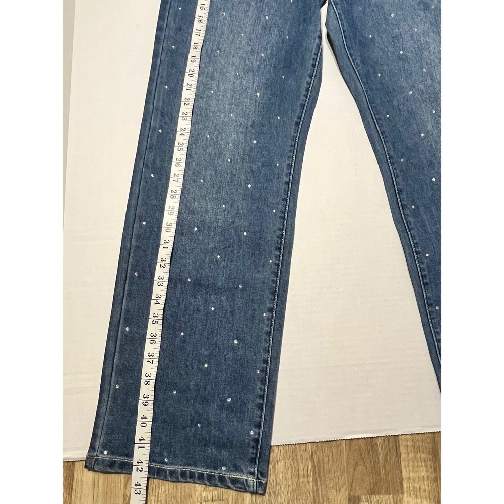 Express Rhinestone Wide Leg Jeans - Picture 2 of 8